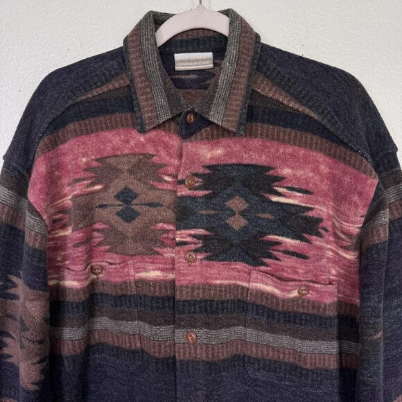 Coldwater Creek Top Womens Small Oversize Southwest Aztec Western Boho Vintage - Picture 4 of 9